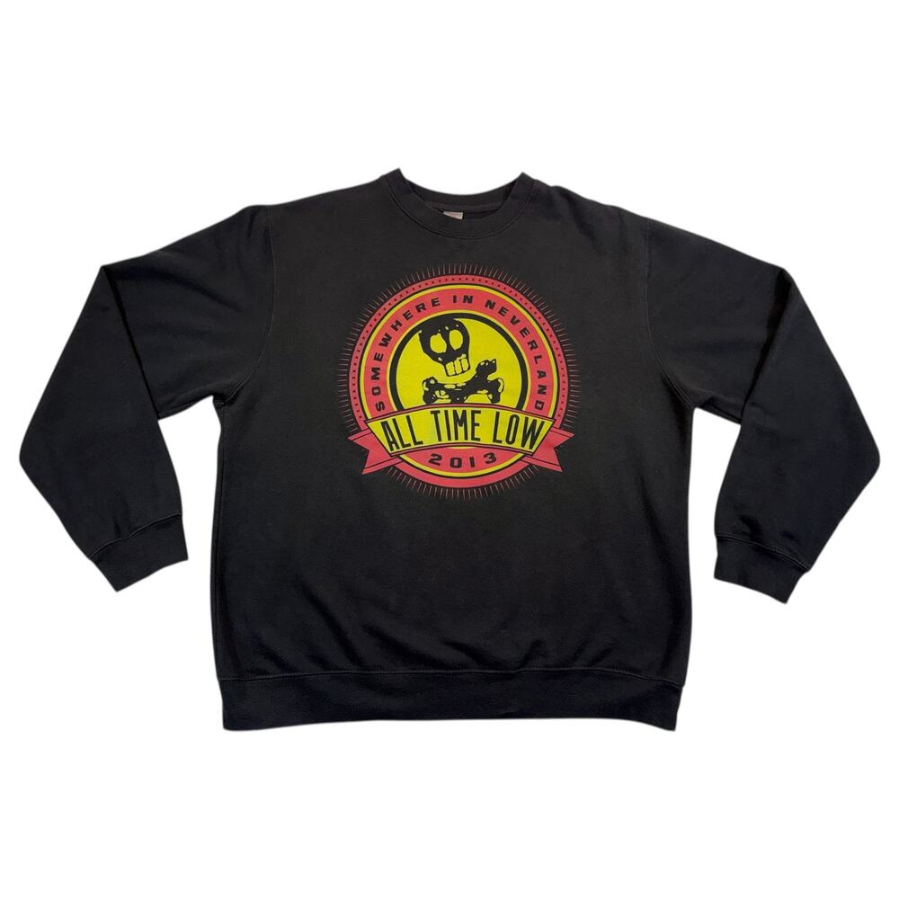 All Time Low Crewneck Sweatshirt Men's Large XL Somewhere In Neverland 2013